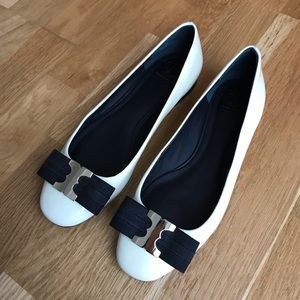 Tory Burch Gemini link bow flat shoes